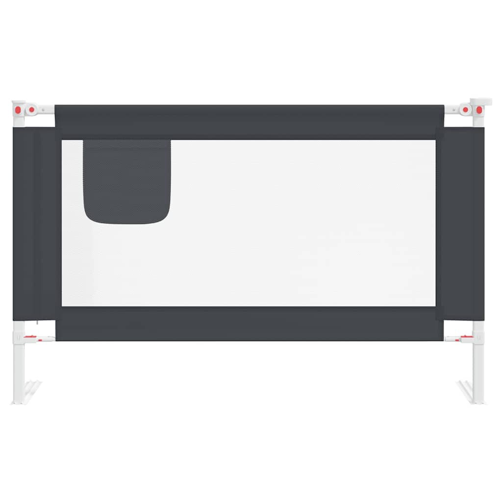 Barra segurança p/ cama infantil tecido 120x25 cm cinza-escuro