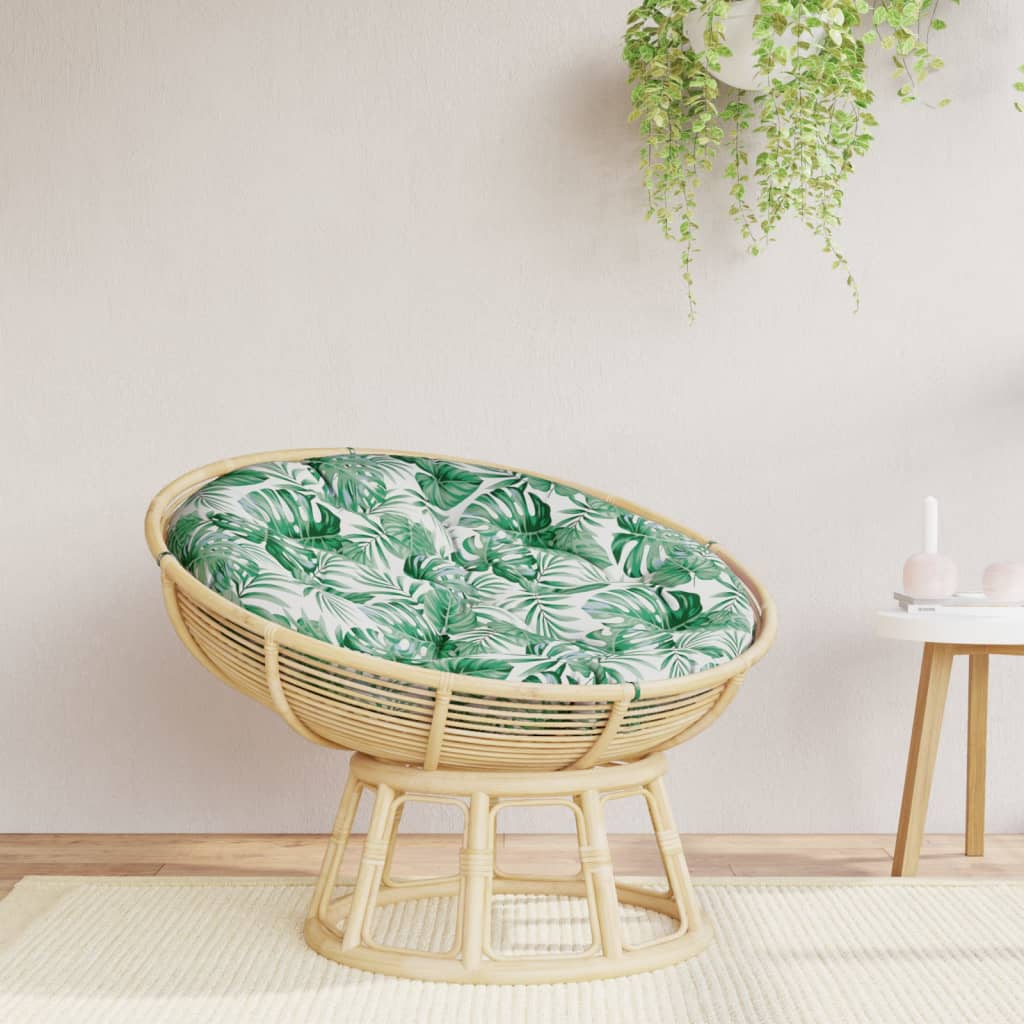 Almofadão redondo ø 100 x11 cm tecido oxford padrão folhas