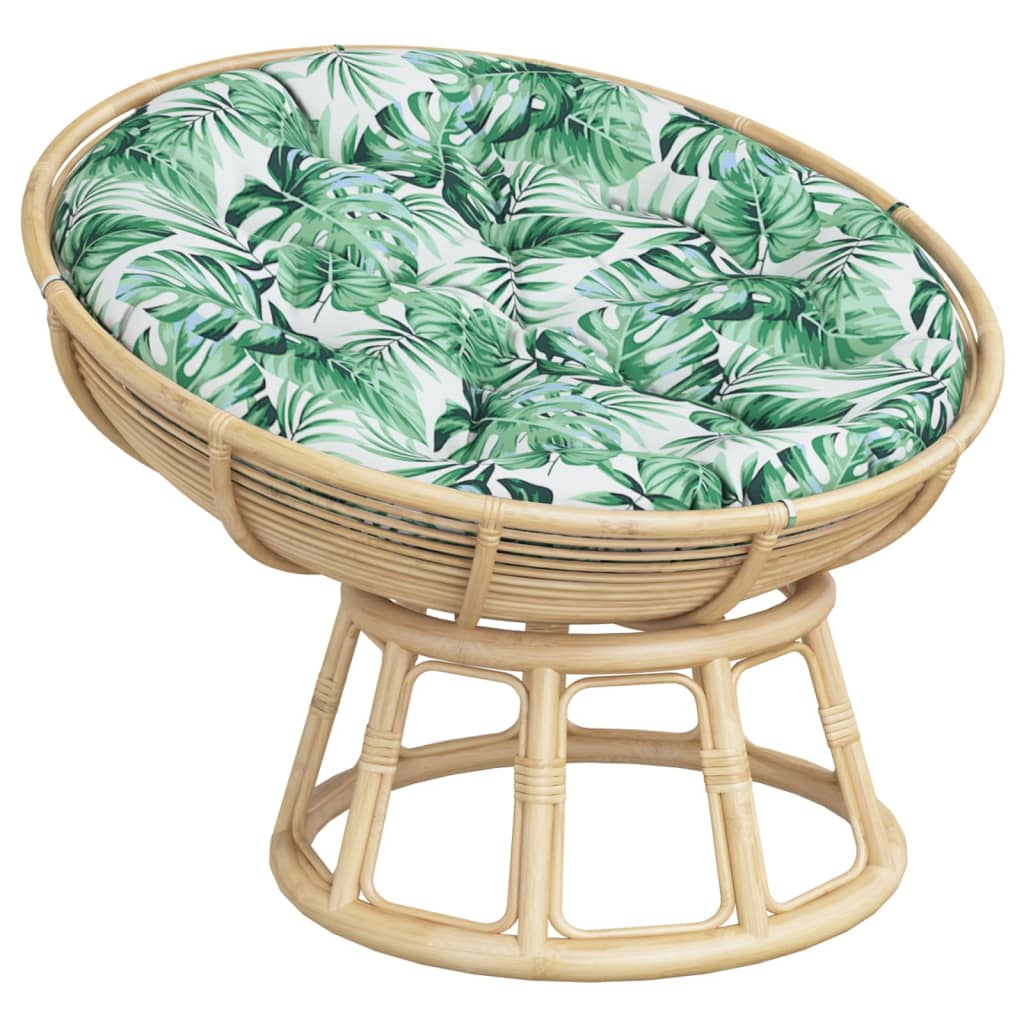 Almofadão redondo ø 100 x11 cm tecido oxford padrão folhas