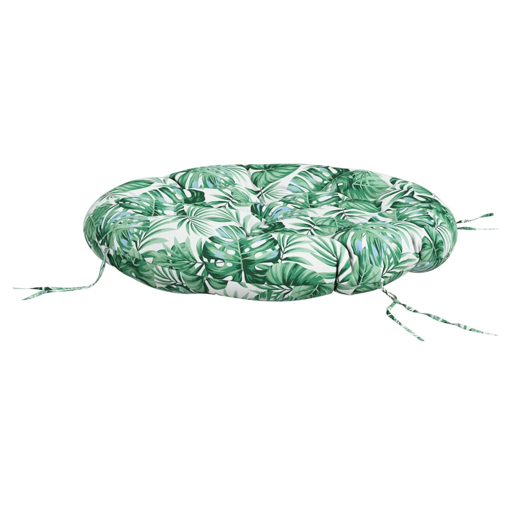 Almofadão redondo ø 100 x11 cm tecido oxford padrão folhas