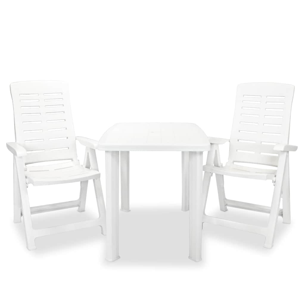 Conjunto bistrô 3 pcs plástico branco