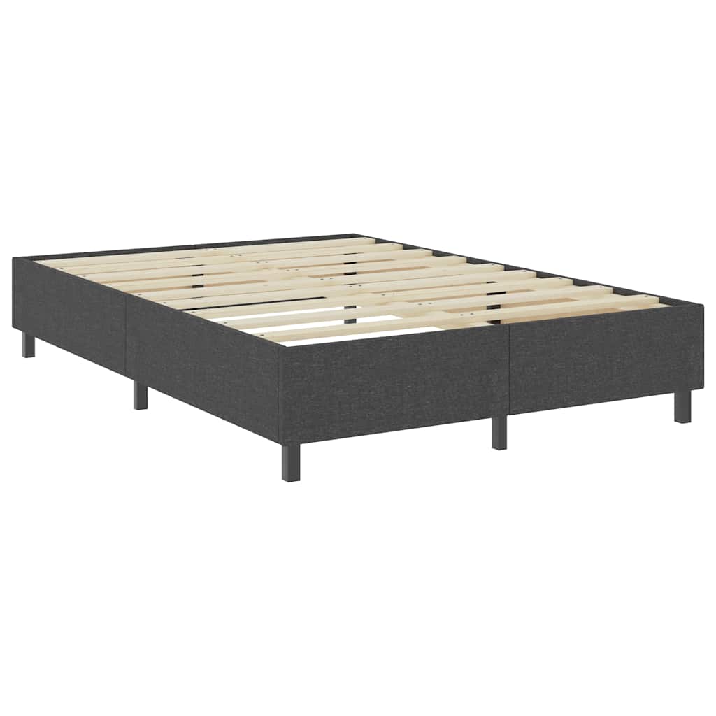 Cama boxspring 160x200 cm tecido cinzento