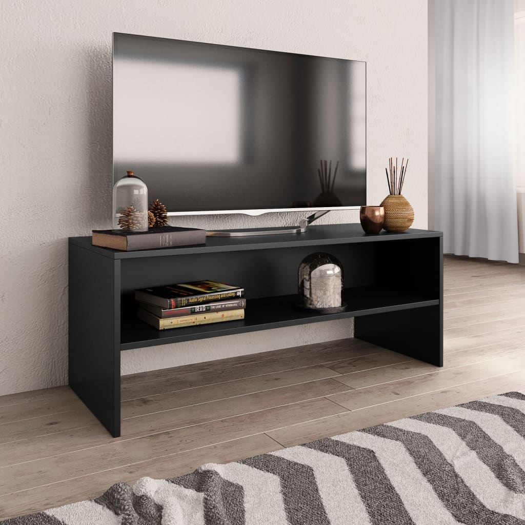 Móvel de TV 100x40x40 cm derivados de madeira preto