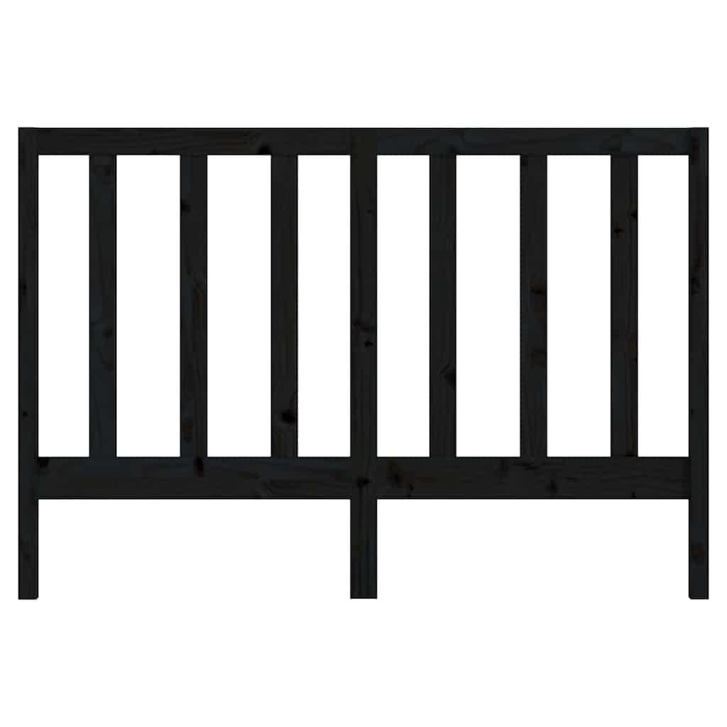 Cabeceira de cama 166x4x100 cm pinho maciço preto