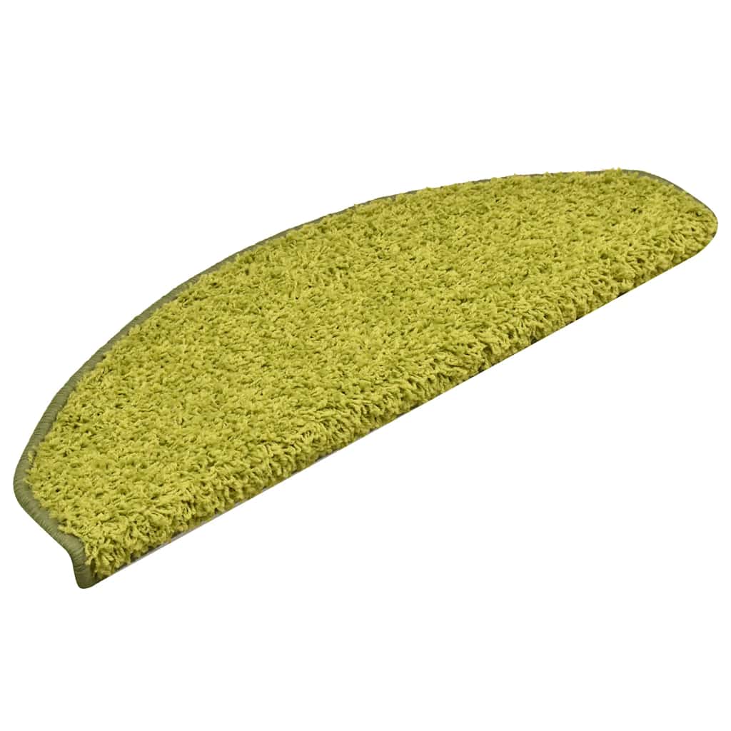 Tapetes de escada 30 peças 65x21x4 cm verde semicircular grande