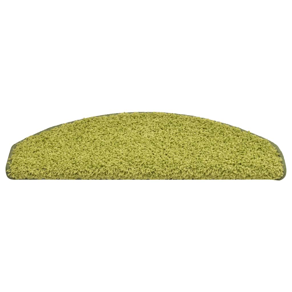 Tapetes de escada 30 peças 65x21x4 cm verde semicircular grande