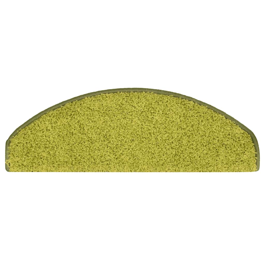 Tapetes de escada 30 peças 65x21x4 cm verde semicircular grande