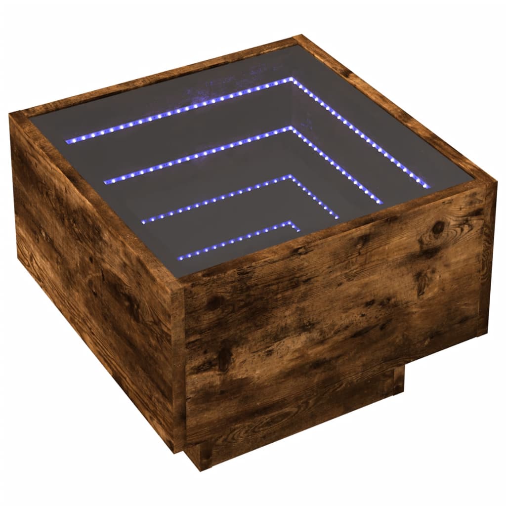 Mesa de apoio c/ leds 40x40x30 cm derivados de madeira