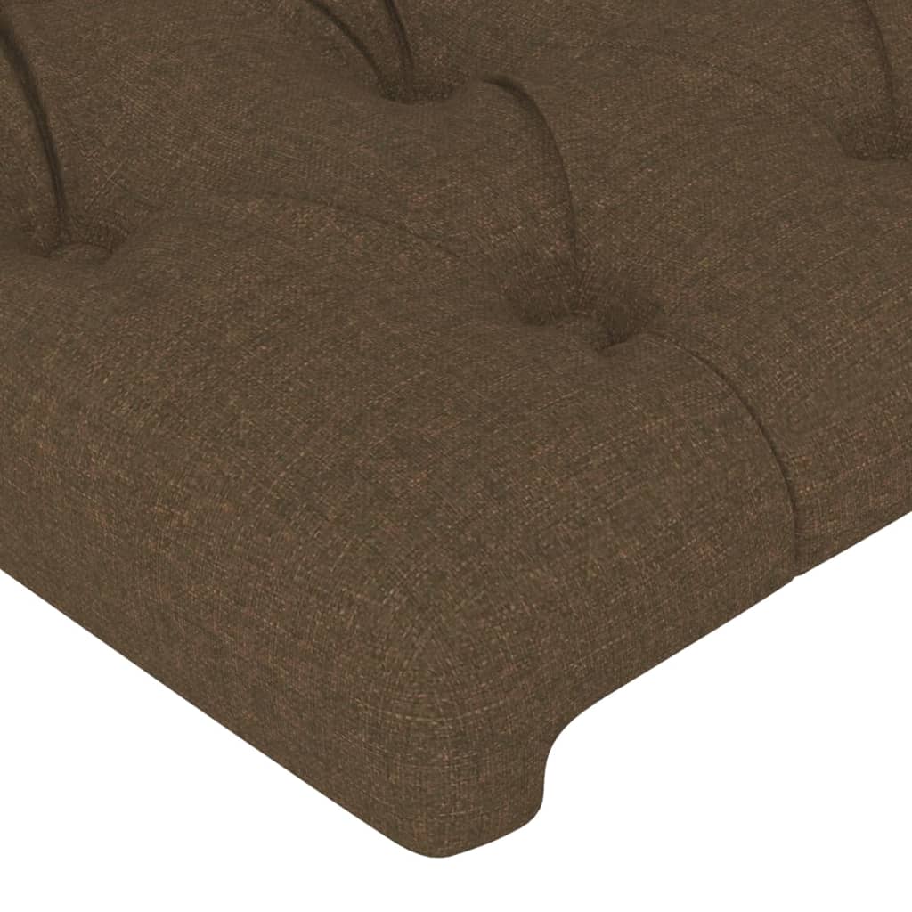 Cabeceira castanho escuro 90x7x118/128 cm tecido