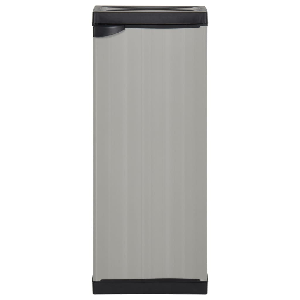 Armário arrumação jardim c/ 1 prateleira 35x40x85cm cinza/preto