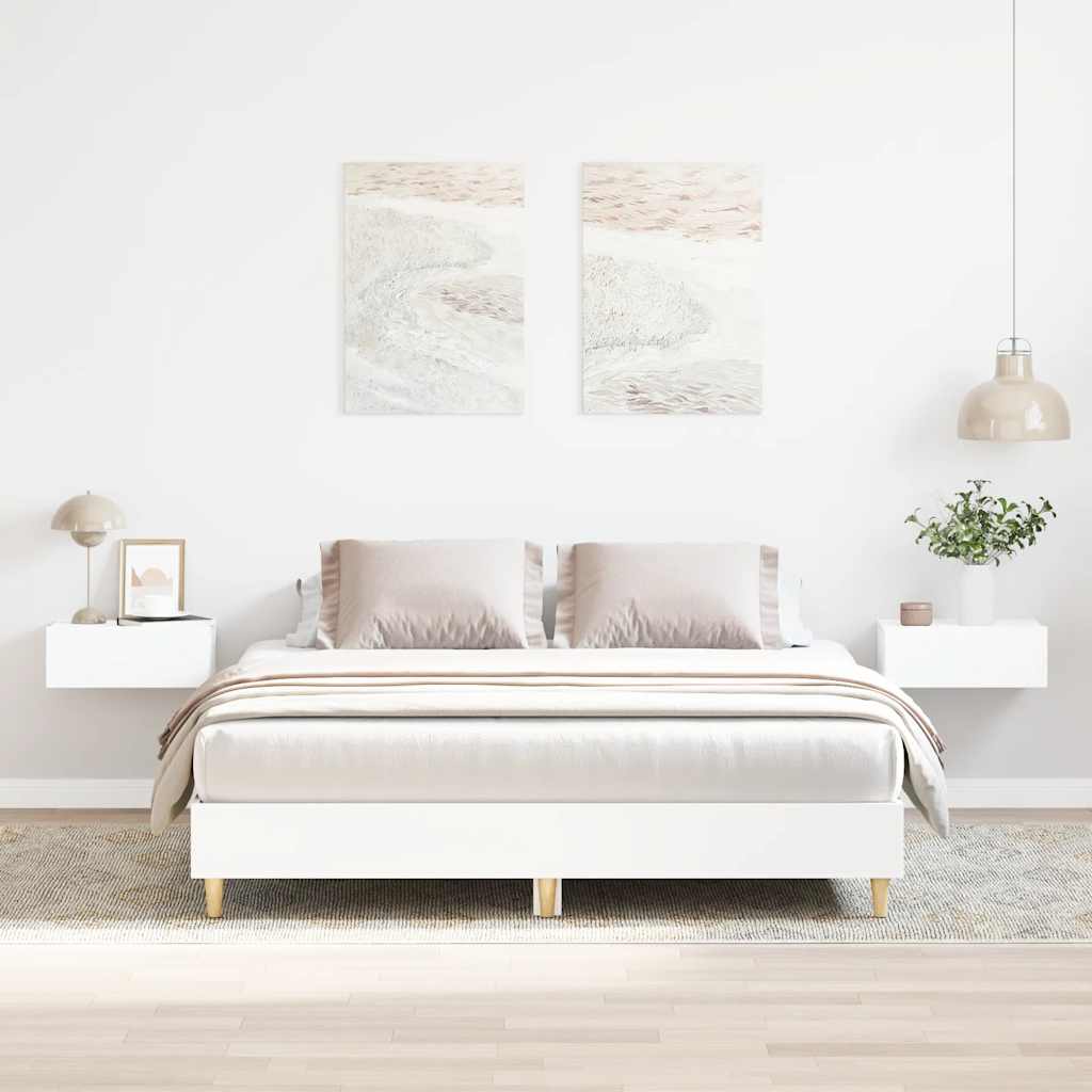 Estrutura de cama sem colchão 150x200 cm branco