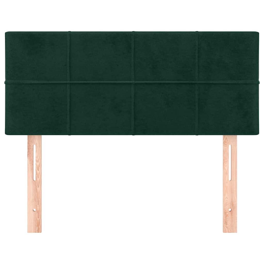 Cabeceira de cama veludo 90x5x78/88 cm verde-escuro