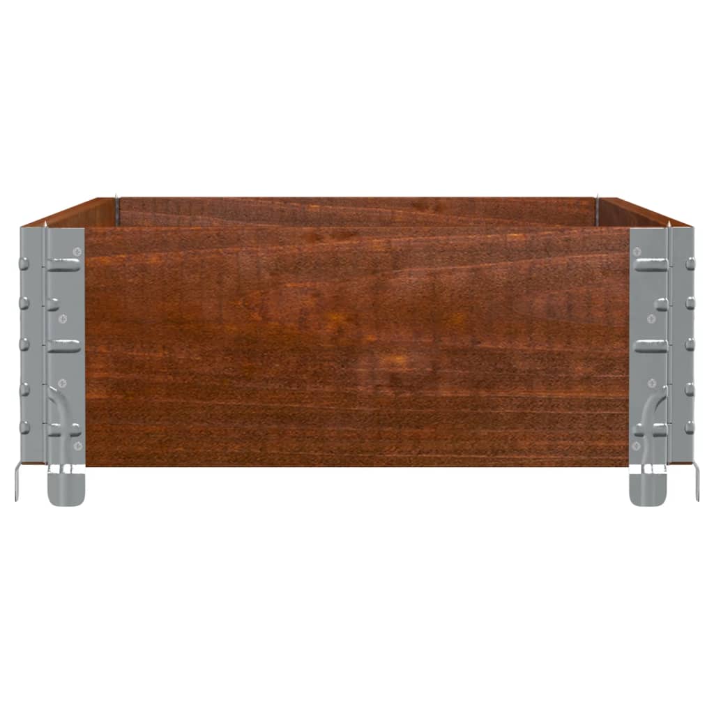 Colar para paletes 100x50 cm madeira de pinho maciça castanho