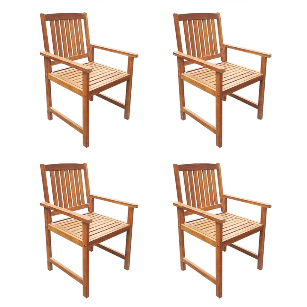 5 Pcs conjunto de jantar exterior madeira acácia maciça