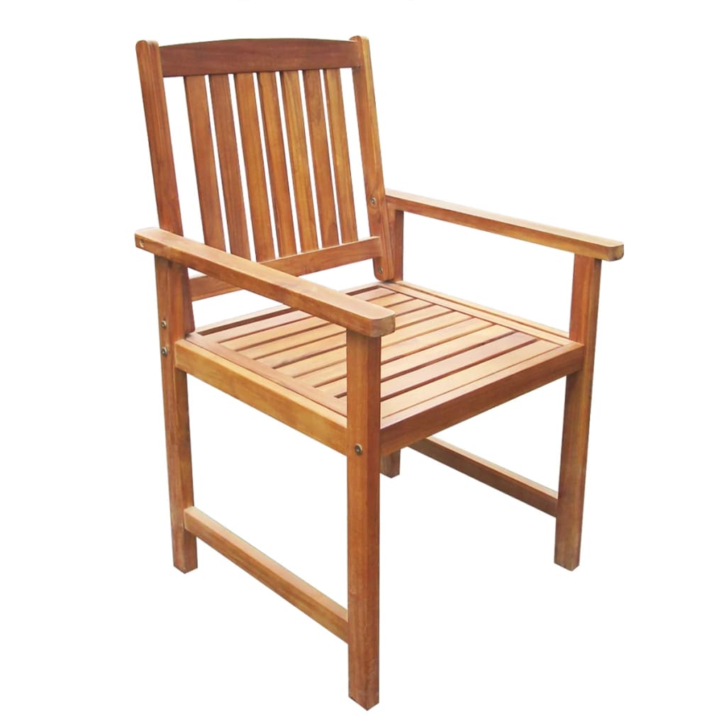5 Pcs conjunto de jantar exterior madeira acácia maciça