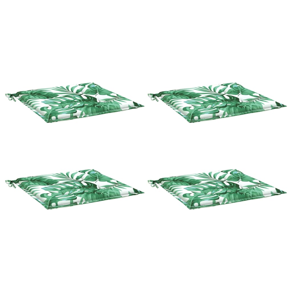 Almofadões p/ cadeira 4pcs 40x40x4cm tecido padrão folhas