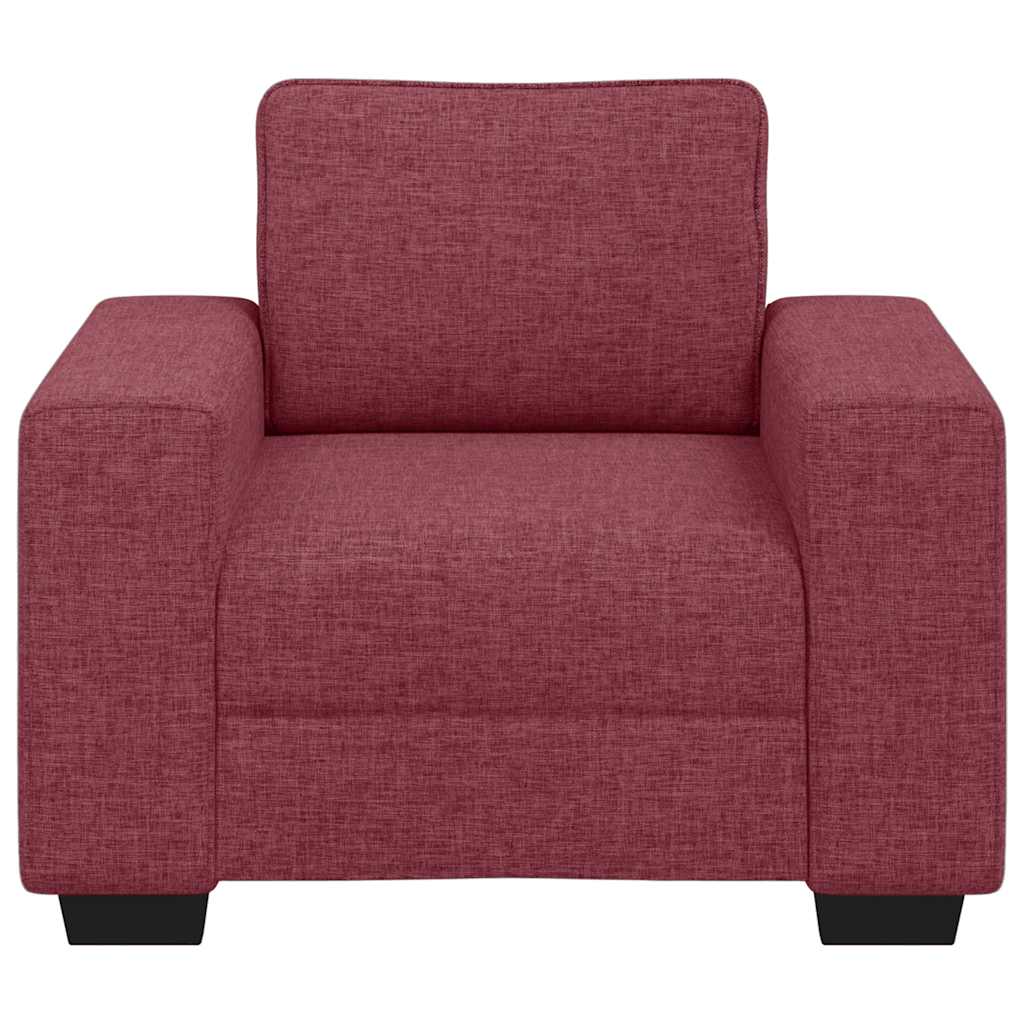Poltrona 100x77x82 cm tecido vermelho tinto