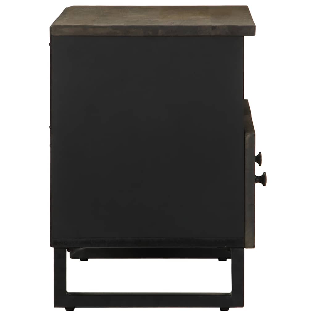 Móvel de TV 70x33x46 cm madeira de mangueira maciça preto