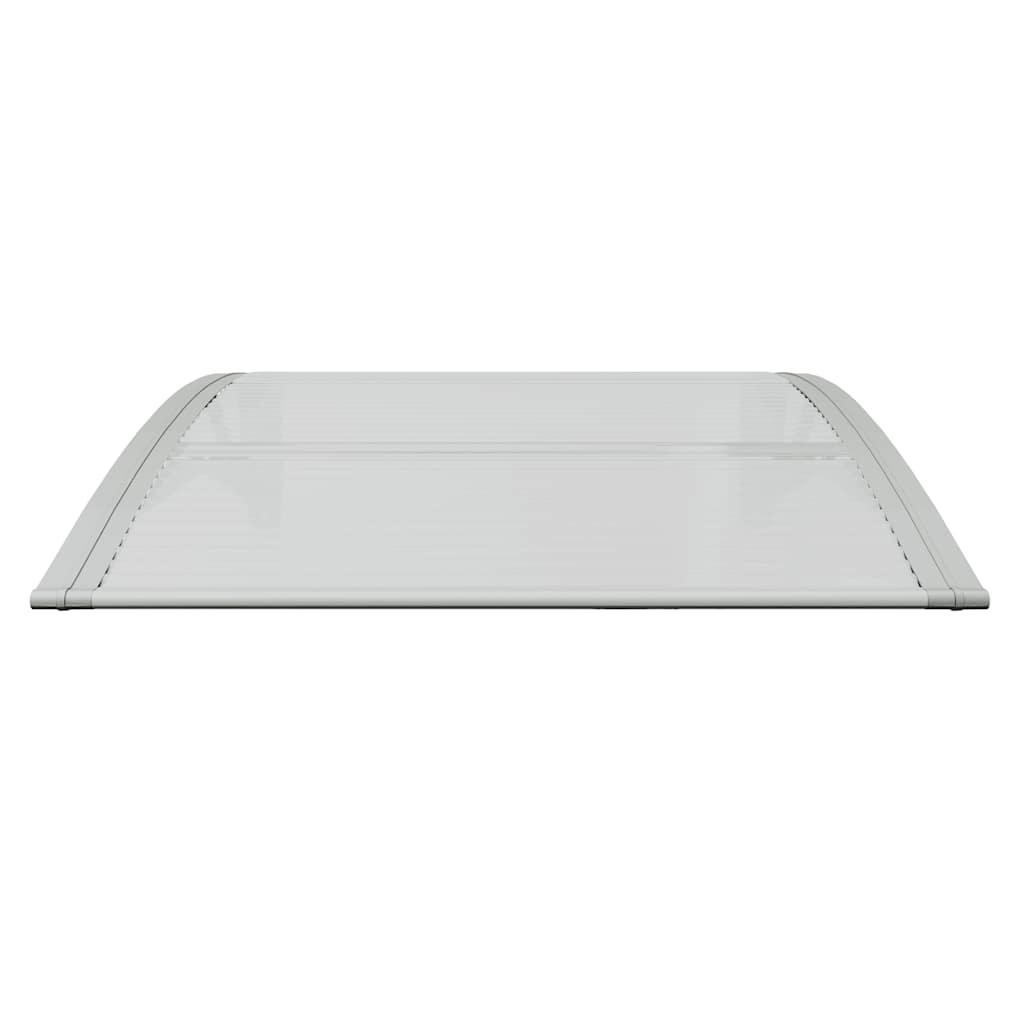 Cobertura de porta cinza e transparente 80x75 cm policarbonato