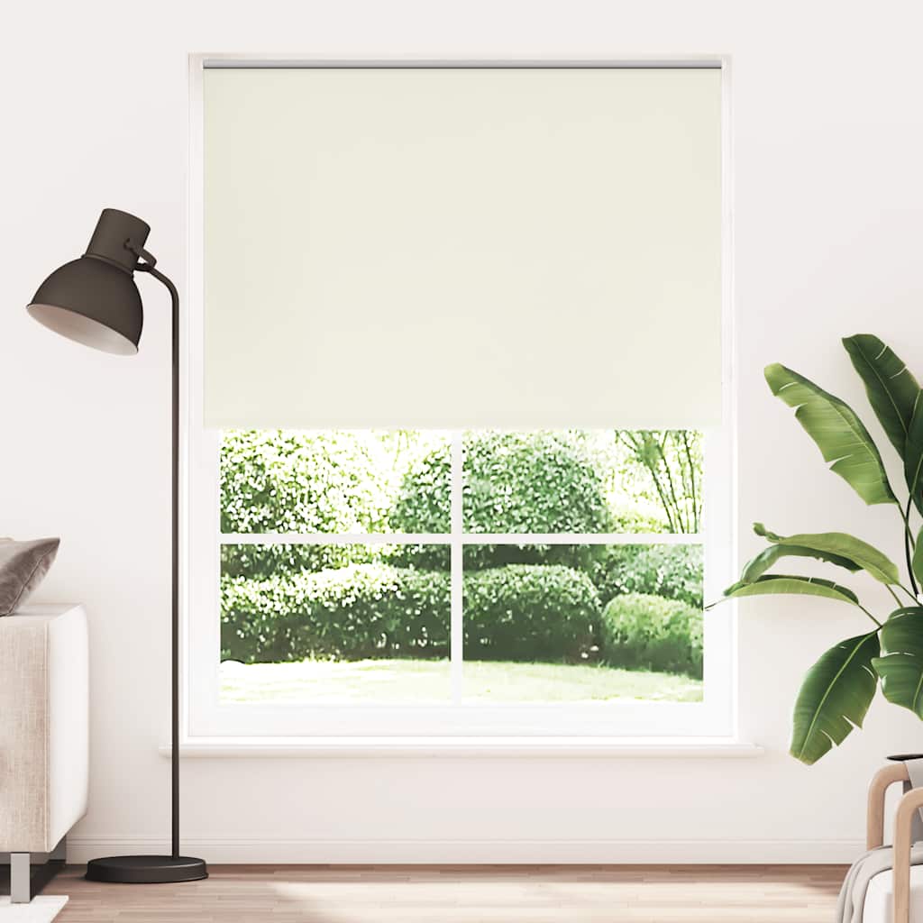 Cortina de rolo blackout, 144,4 x 230 cm, largura do tecido 140 cm, branco-creme