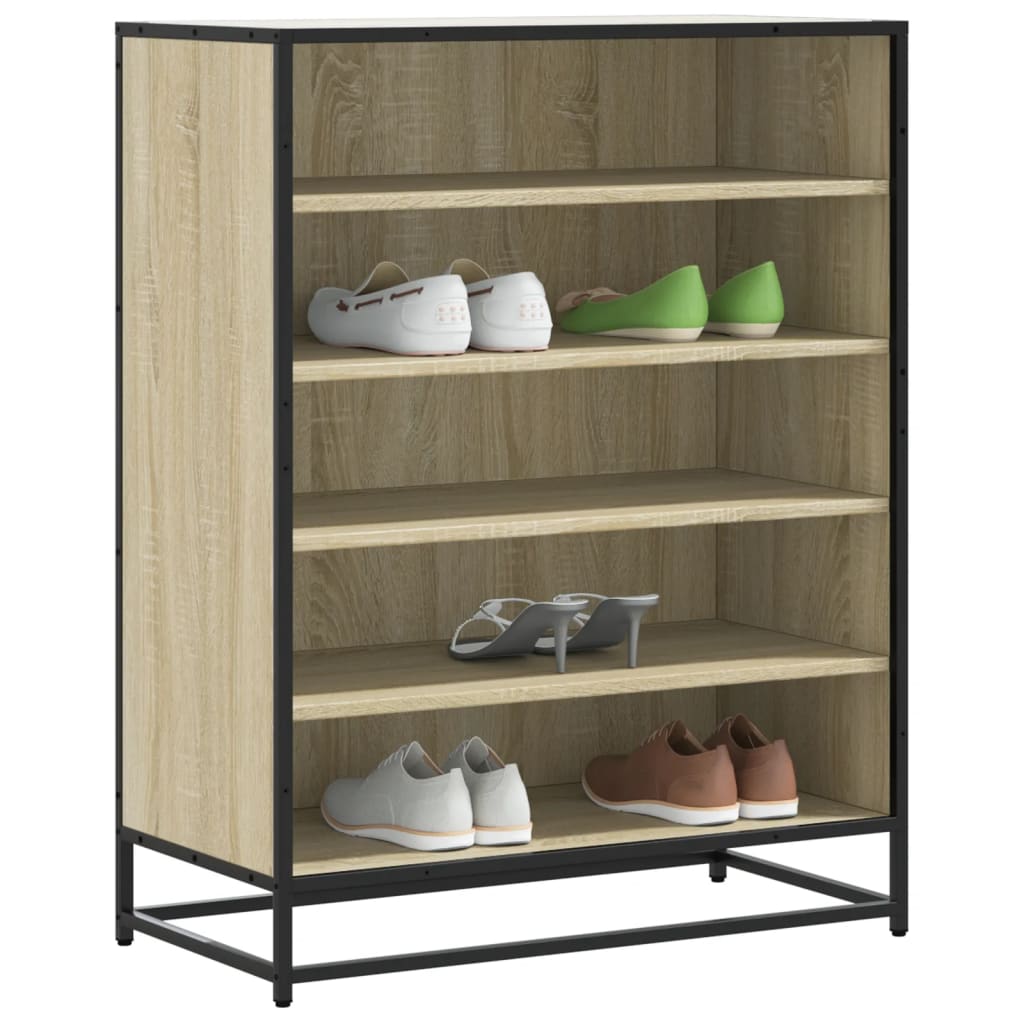 Sapateira 75x38x97,5 cm deriv. de madeira/metal carvalho sonoma