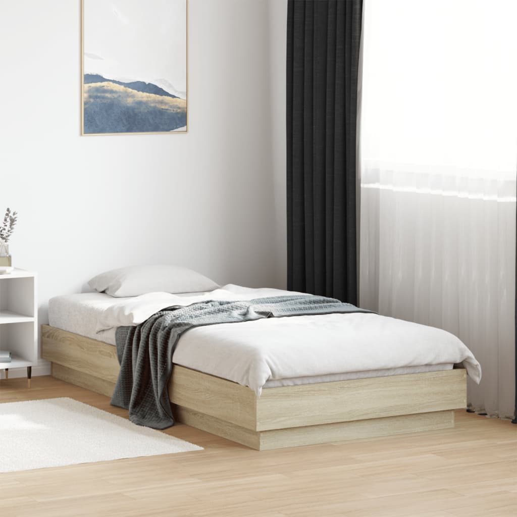 Estrutura cama s/ colchão derivados de madeira carvalho sonoma