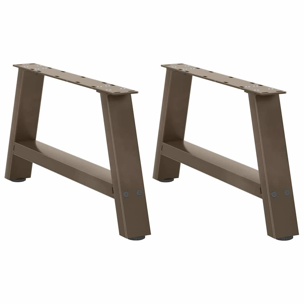 Pés para mesa de centro em formato a, 2 peças, 60x(30-31) cm, aço
