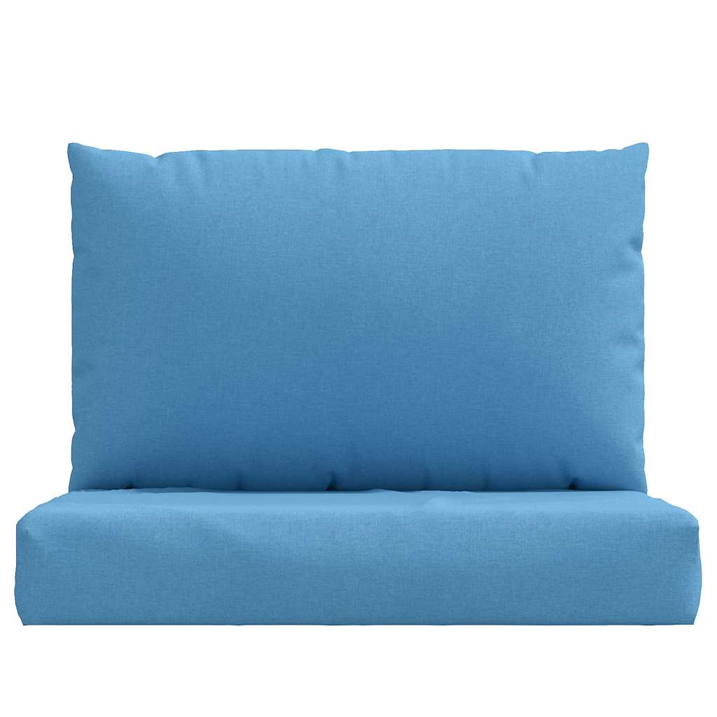 Almofadões de paletes 2 pcs mesclado tecido azul