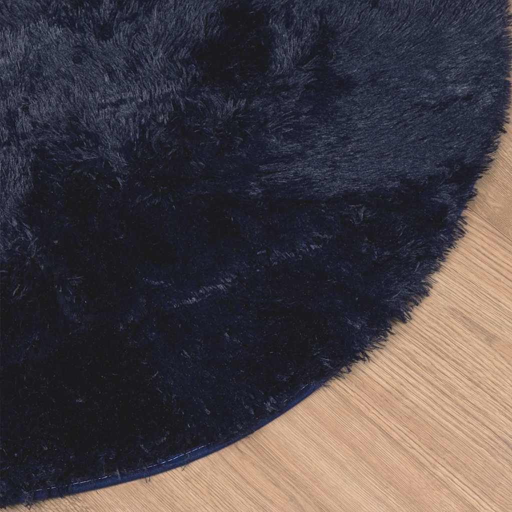 Tapete shaggy de pelo alto navarra 240x240 cm azul-marinho