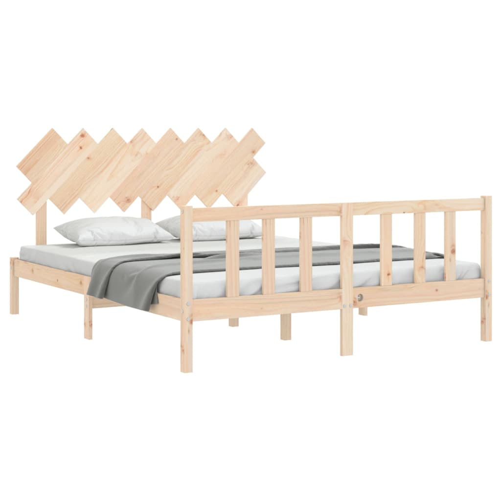 Cama sem colchão 160x200 cm madeira de pinho maciça