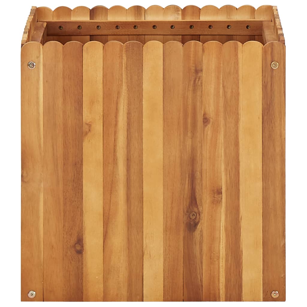 Vaso/floreira de jardim 50x50x50 cm madeira de acácia maciça