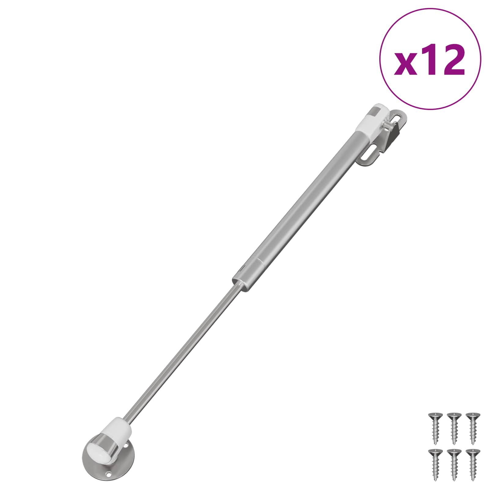 Mola a gás hidráulica 12 unid. prateado 280 x 17 x 16 mm