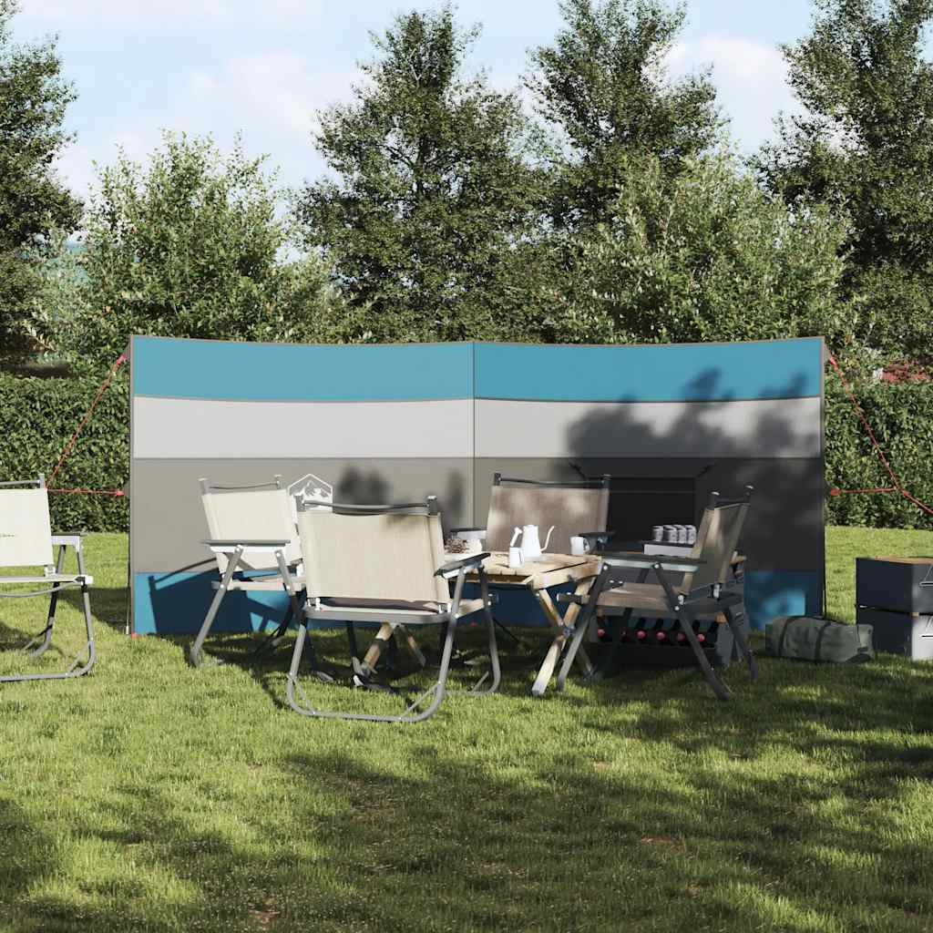 Corta-vento de campismo 340x130 cm impermeável azul