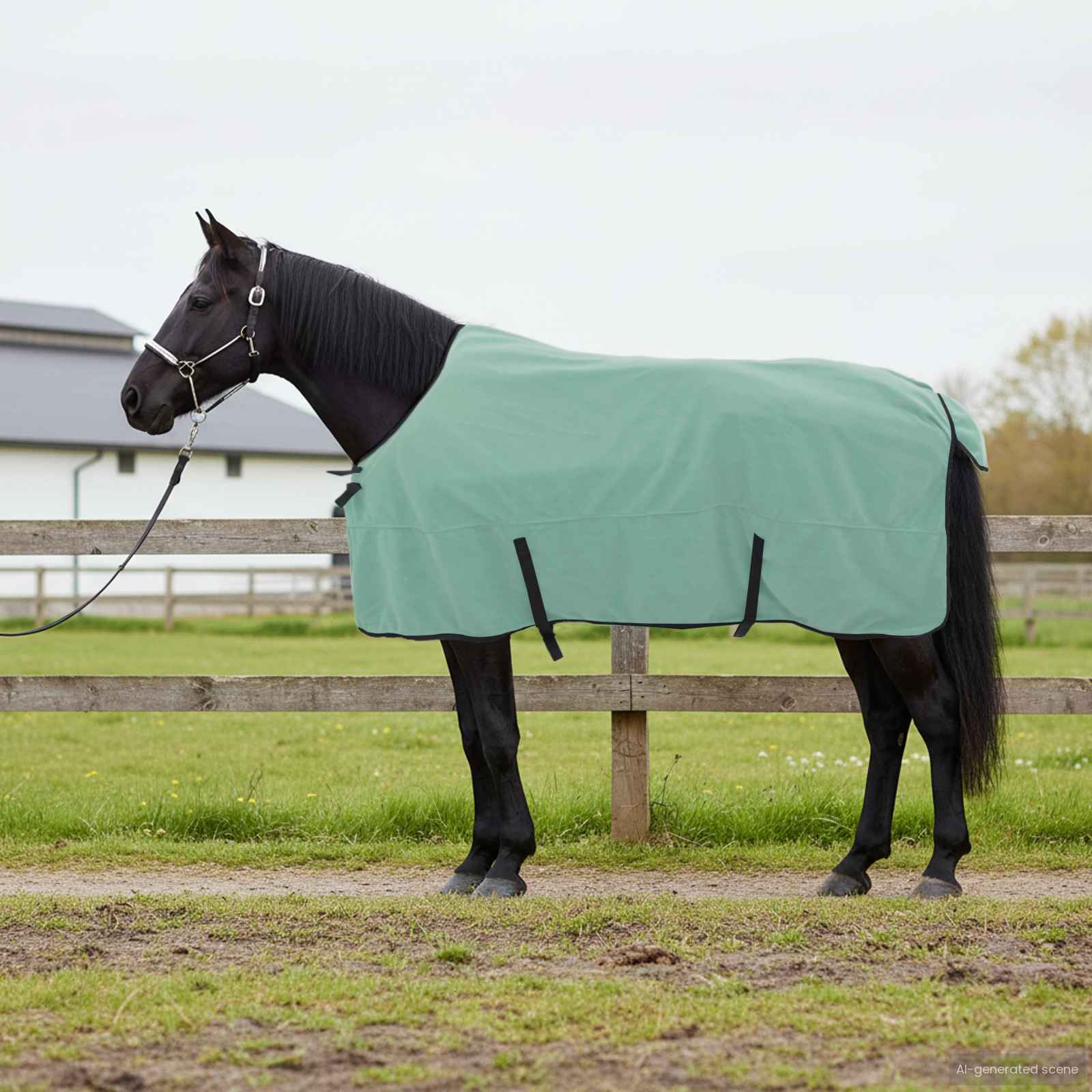 Cobertor de cavalo verde especial 155 cm poliéster