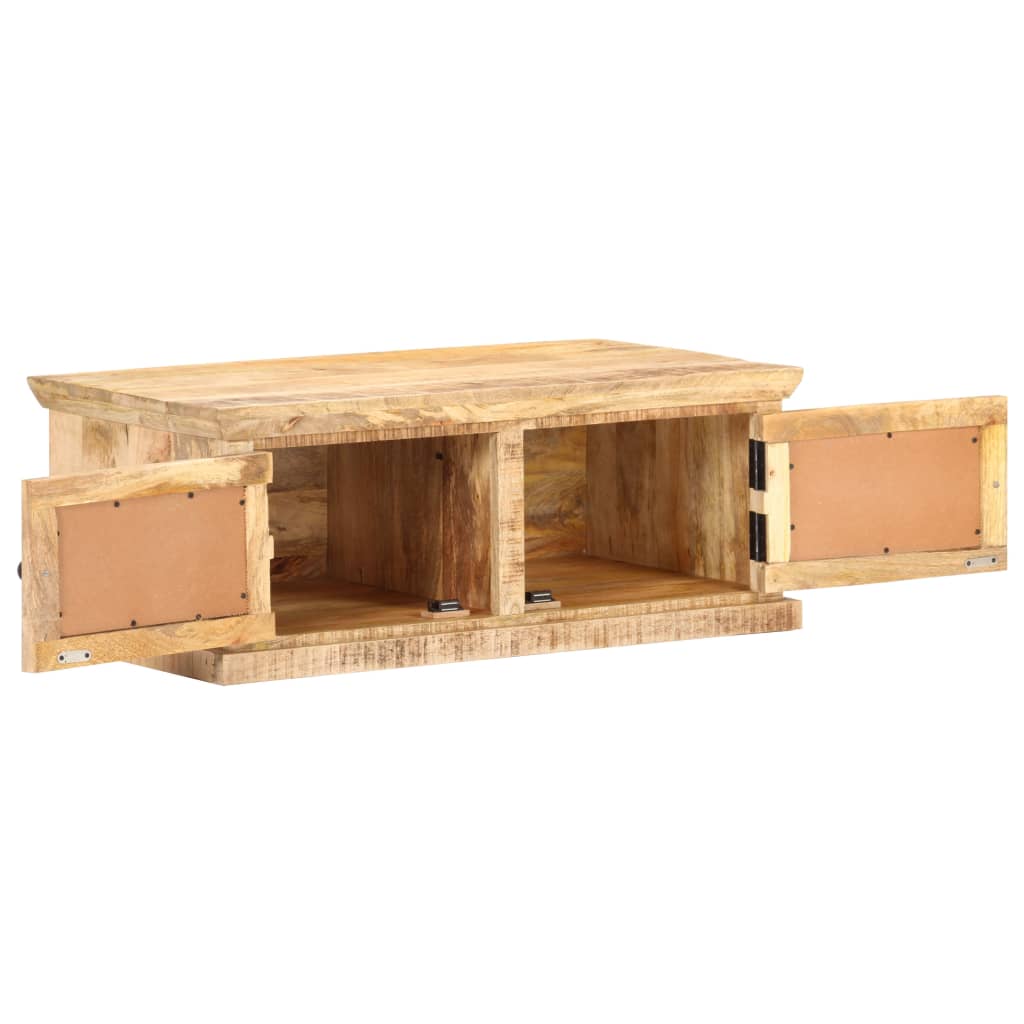 Mesa de centro 90x50x35 cm mangueira maciça e palhinha natural