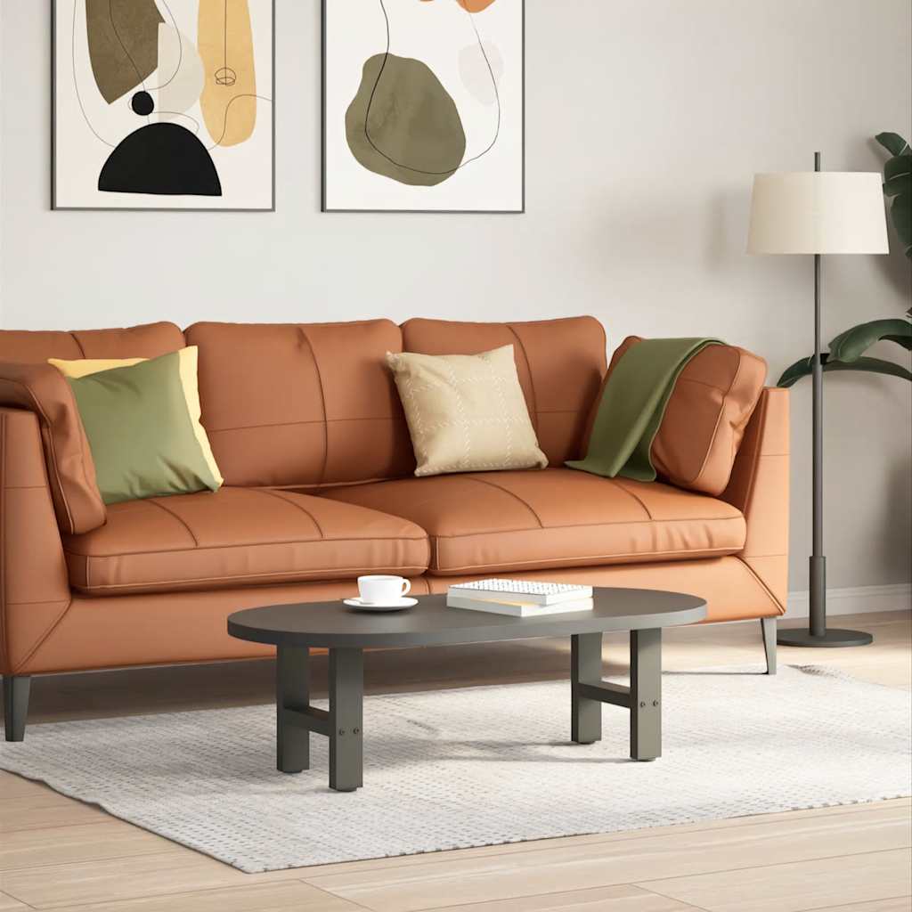 Pés para mesa de centro antracite 2 peças 40x(30-31) cm aço