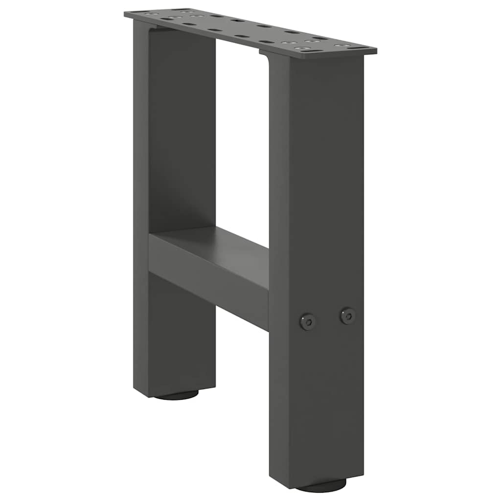 Pés para mesa de centro antracite 2 peças 40x(30-31) cm aço