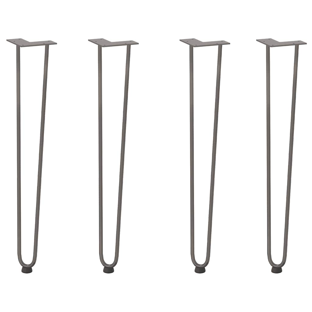 Pernas de grampo para mesas de console para mesa de console 4 peças aço natural 72 cm aço sólido