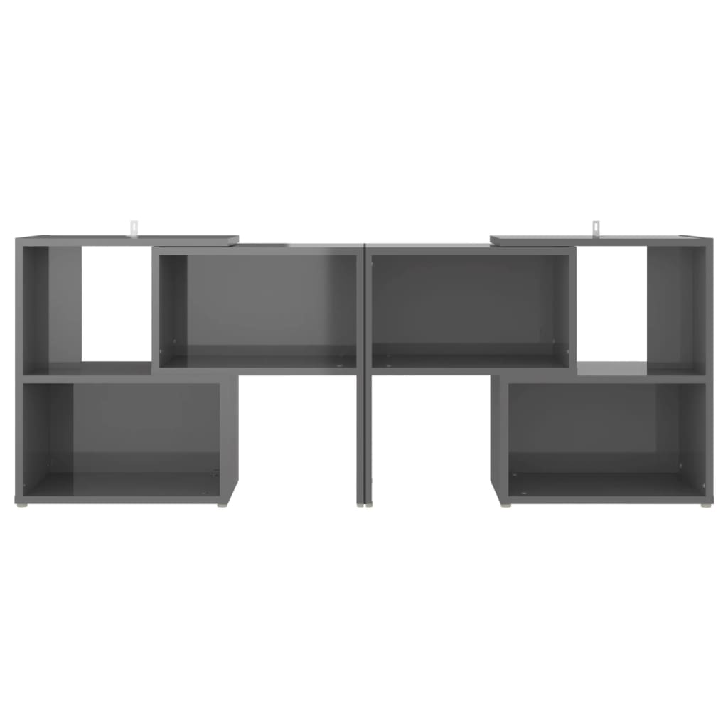 Móvel de TV 104x30x52 cm derivados de madeira cinza brilhante