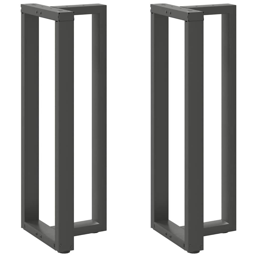 Pés para mesa de bar em forma de t, 2 peças, antracite, 40x35x(110-111) cm, aço