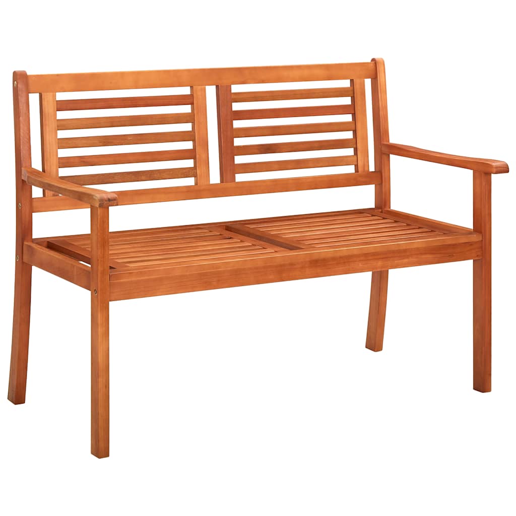Banco de jardim 2 lugares c/ almofadão 120 cm eucalipto maciço