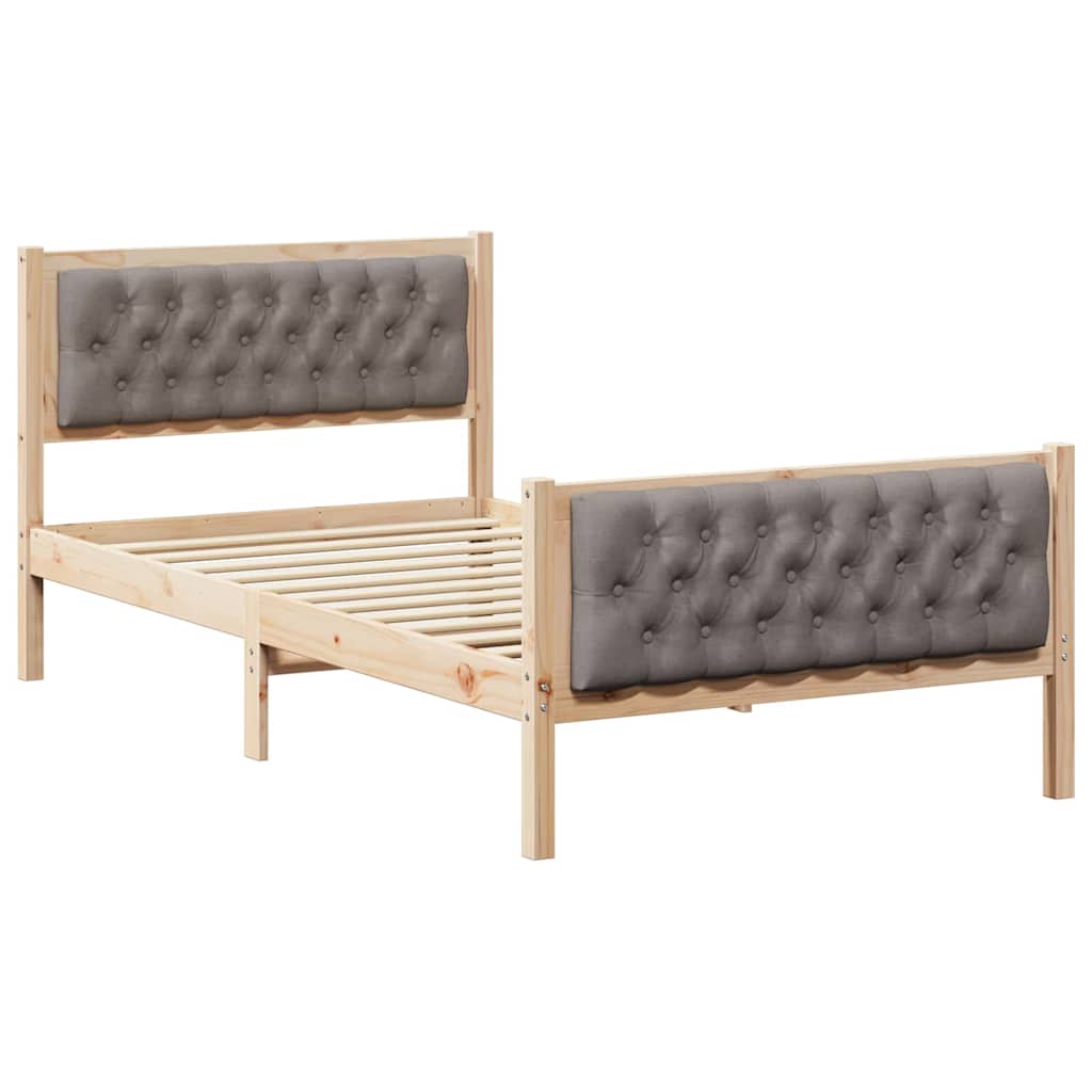 Estrutura da cama cinzento-acastanhado 100 x 200 cm