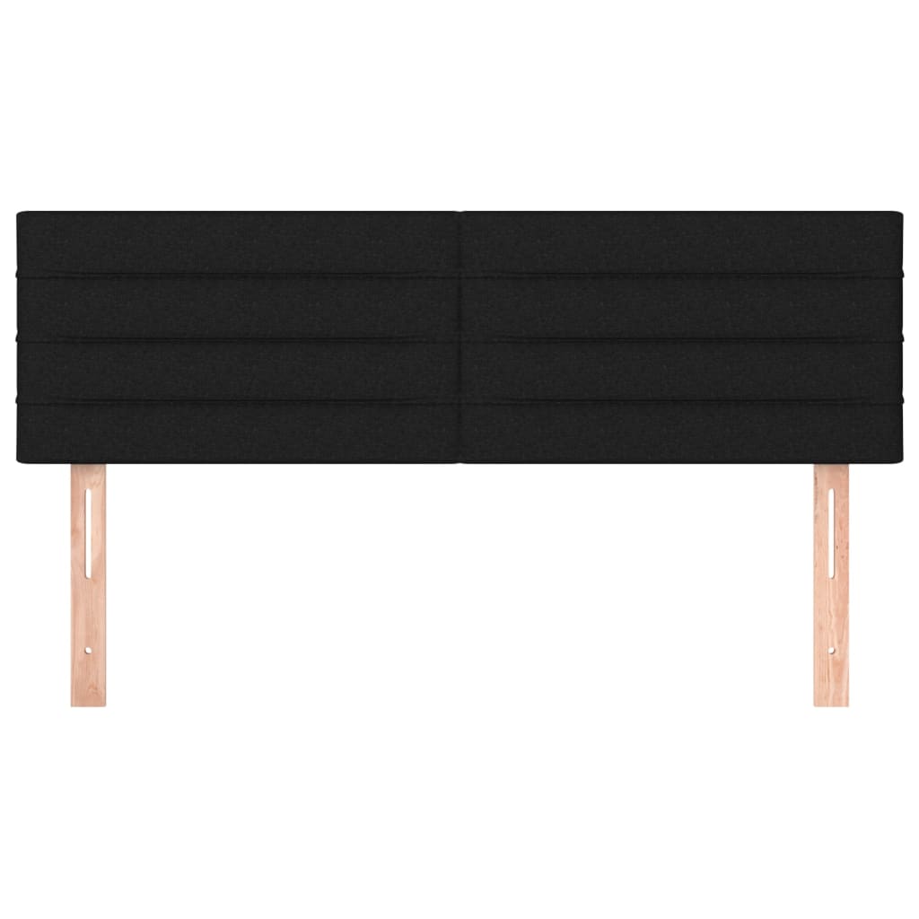 Cabeceiras preto 144x5x78/88 cm tecido