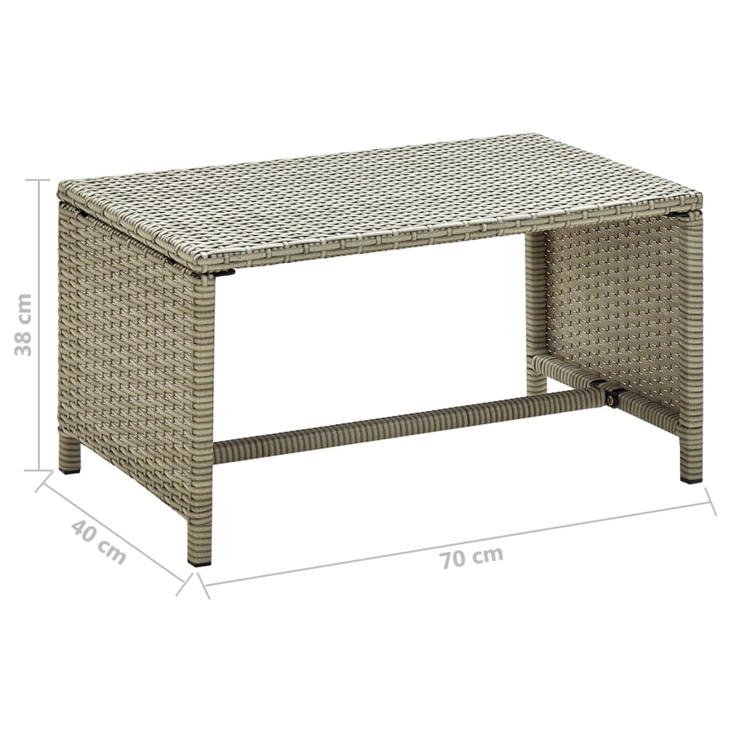 Mesa de centro 70x40x38 cm vime PE bege