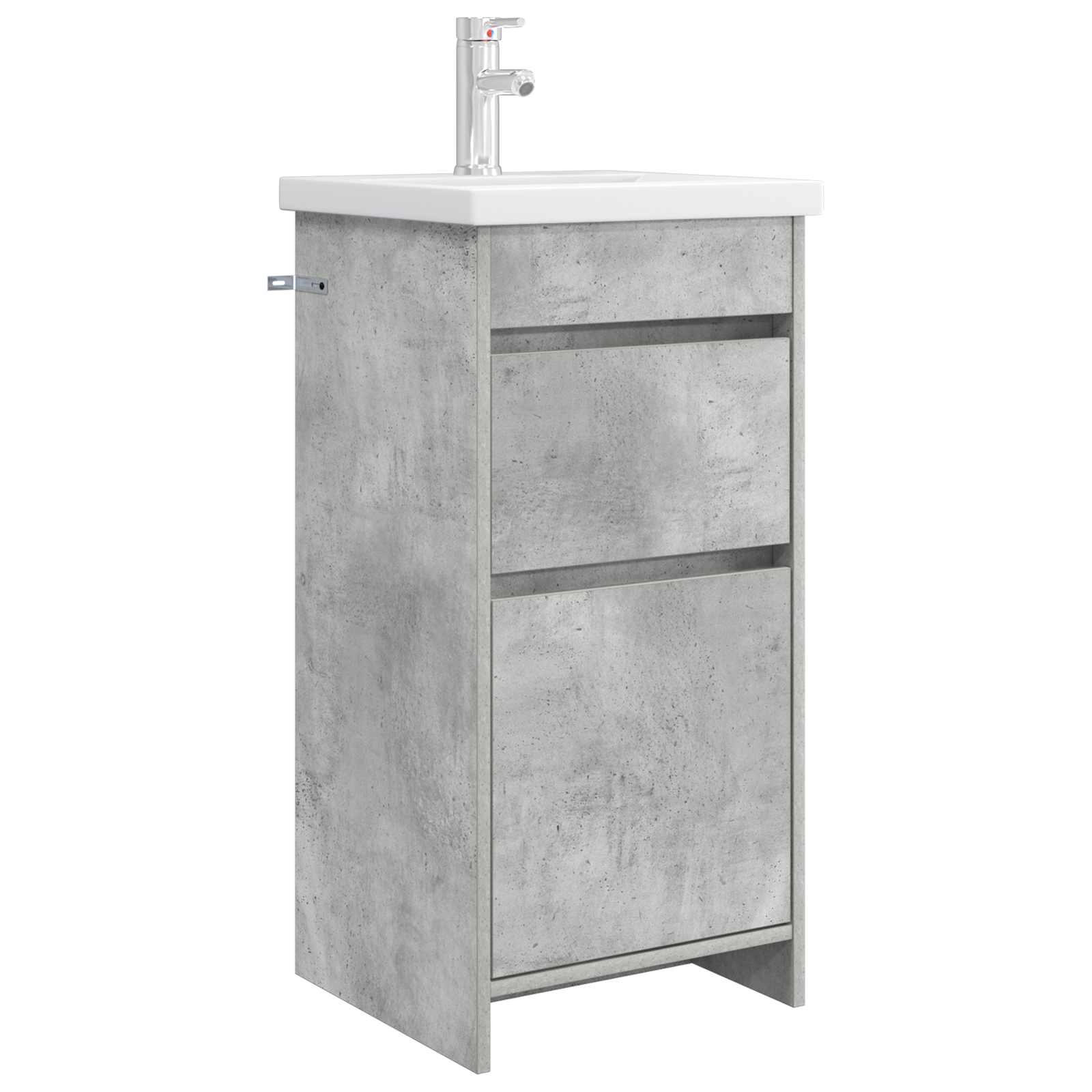 Gabinete de banheiro com pia cinzento cimento 42 x 40 x 84,5 cm