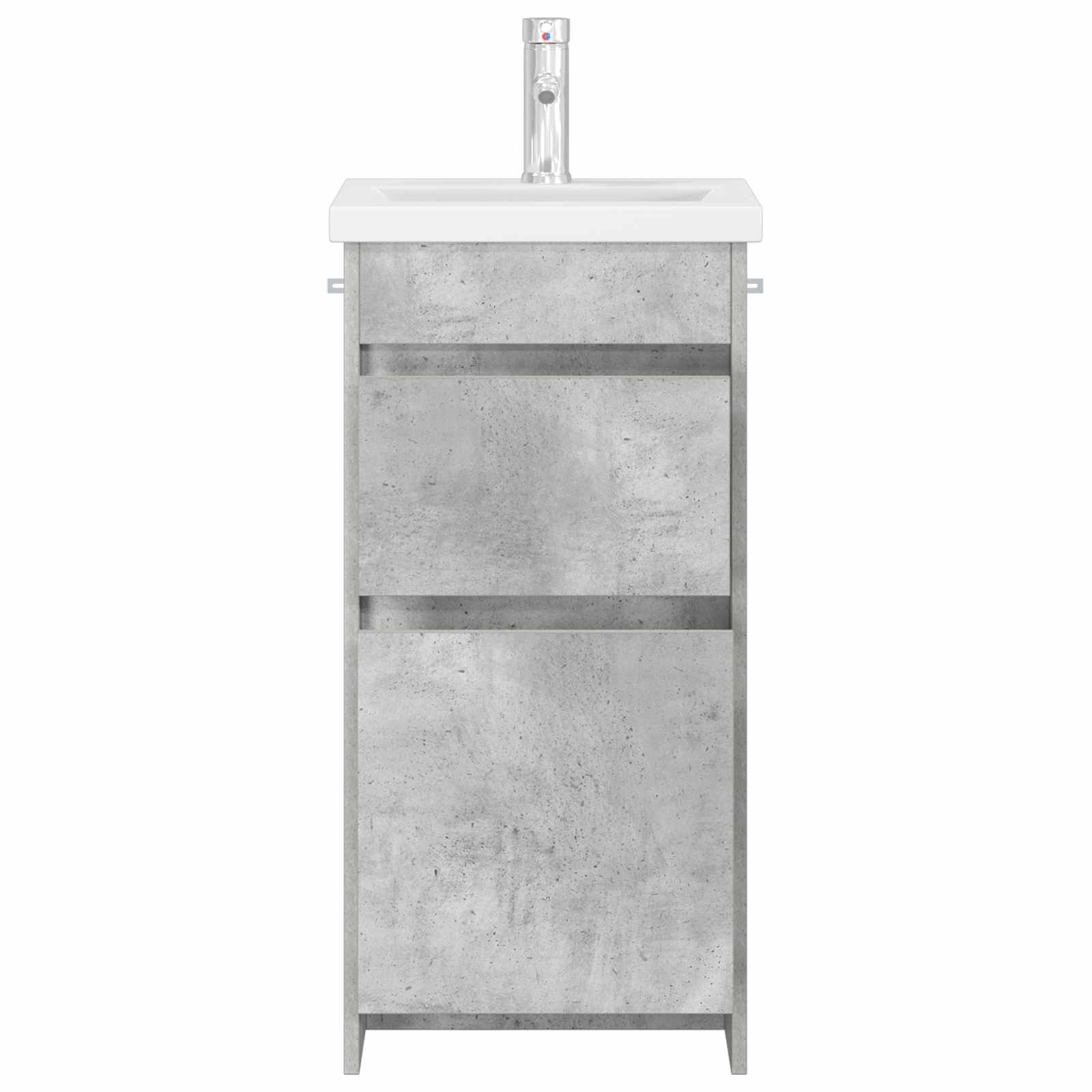 Gabinete de banheiro com pia cinzento cimento 42 x 40 x 84,5 cm