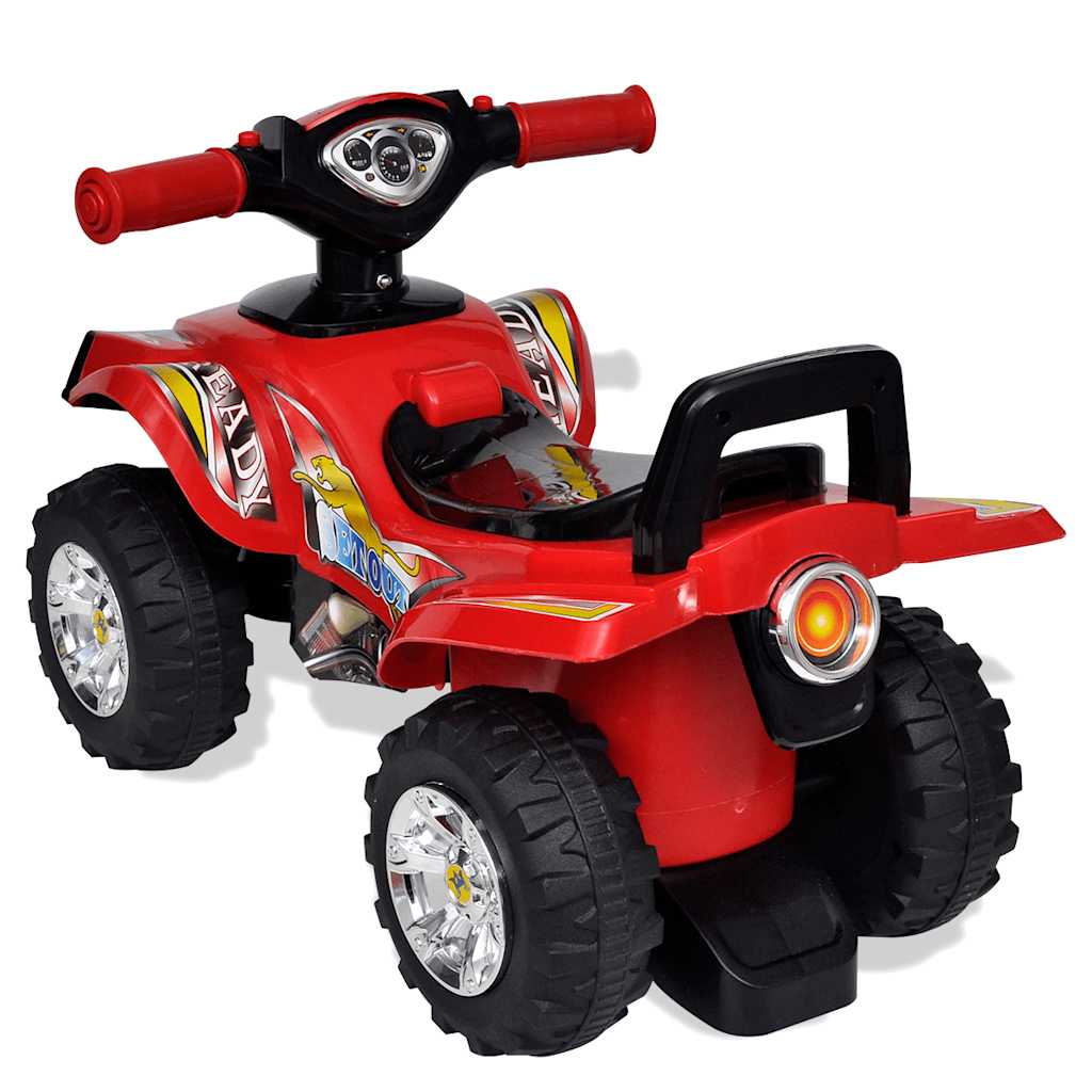 Carro motorizado vermelho com música e luzes