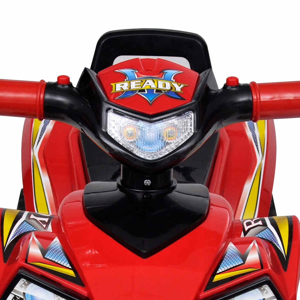 Carro motorizado vermelho com música e luzes
