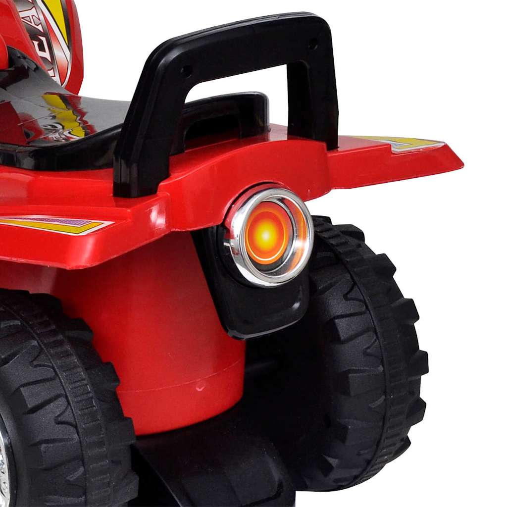 Carro motorizado vermelho com música e luzes