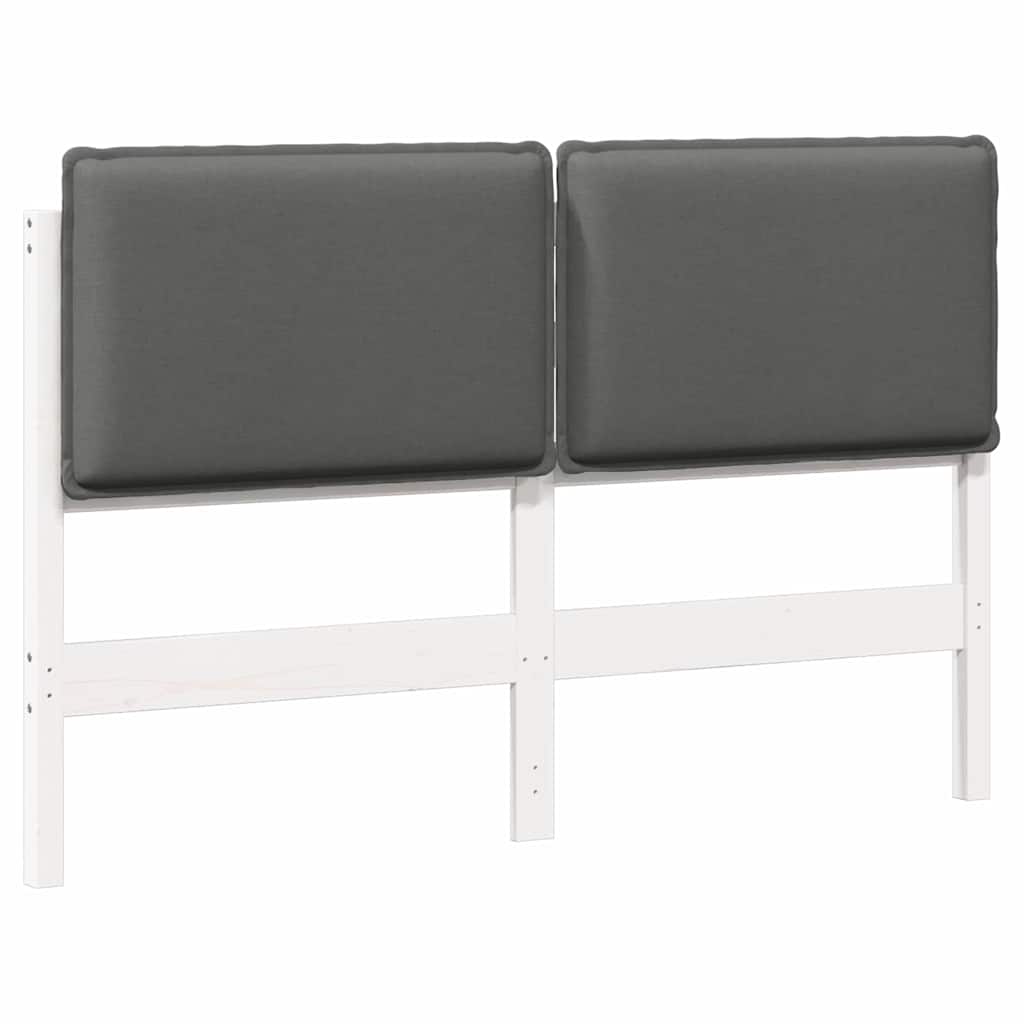 Cabeceira estofada com cabeceira branco e cinza claro 120 cm